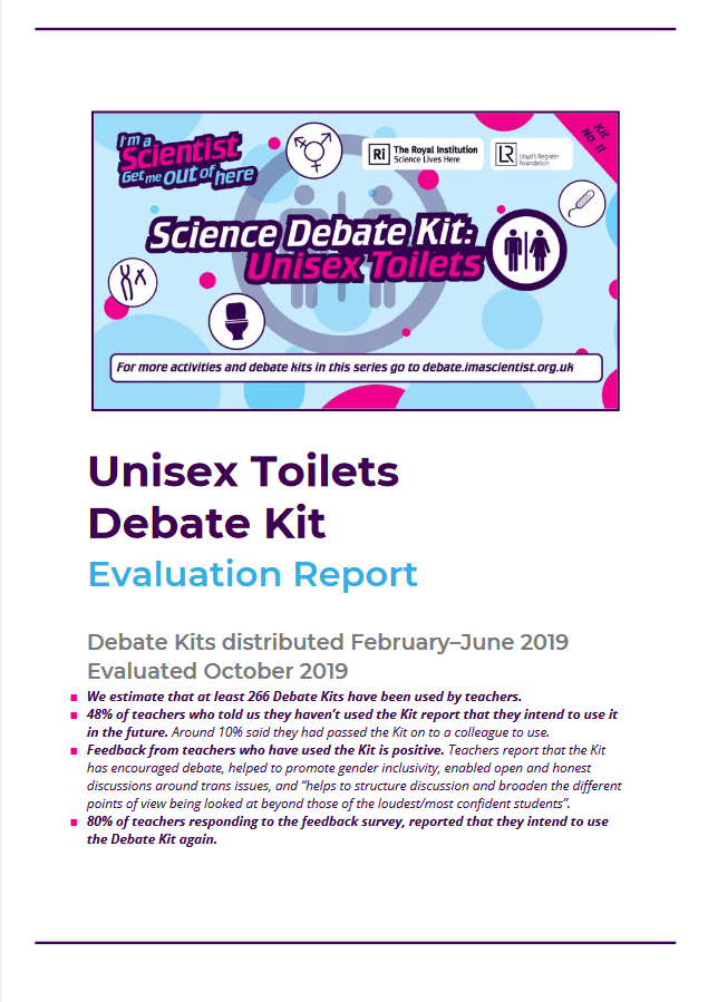 Unisex Toilets Debate Kit Evaluation Report Cover