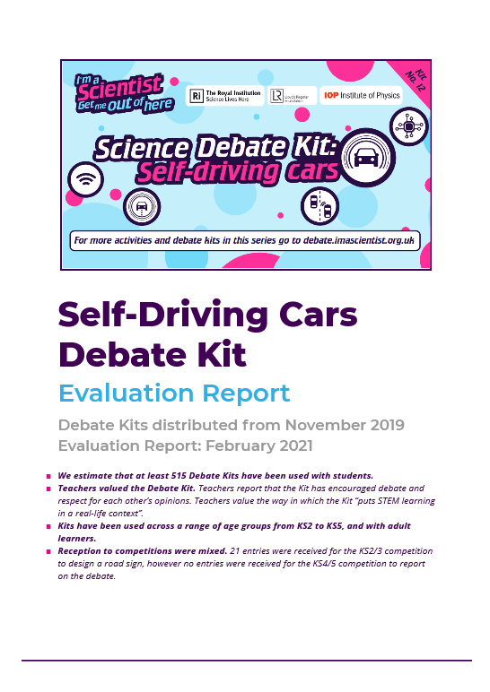 Self-Driving Cars Debate Kit Evaluation Report 2021 Cover Image